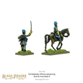 Confederate Officers advancing (foot & mounted) A